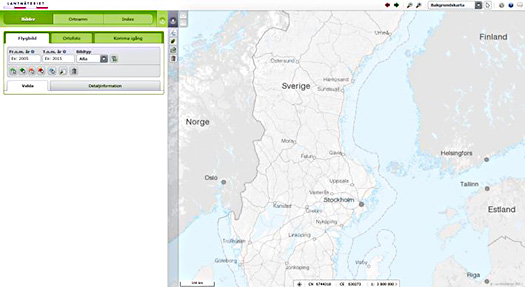 Plain map with panel options menu on the page.